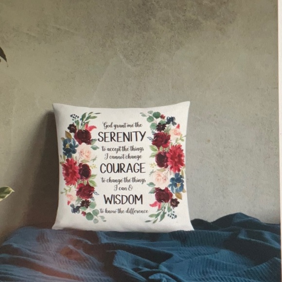 🙌SOLD🙌Ultimate Serenity Prayer Pillow& Pillow Case ThrowPillow 100% PolyesterNWT - Picture 10 of 10